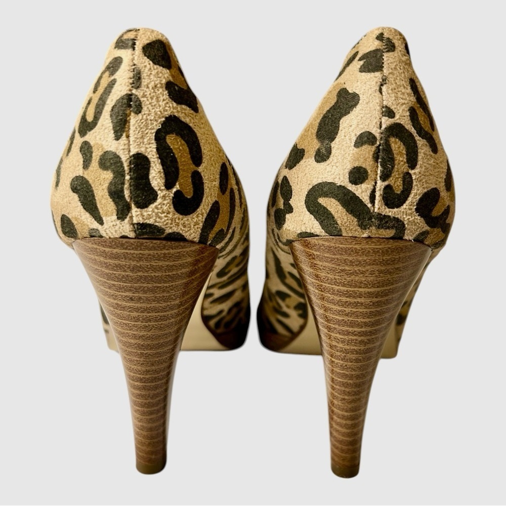 Curfew Leopard Print Peep Toe Heels. Size 8 - Picture 6 of 8